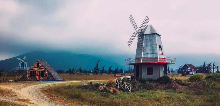 mẫu background cối xay gió