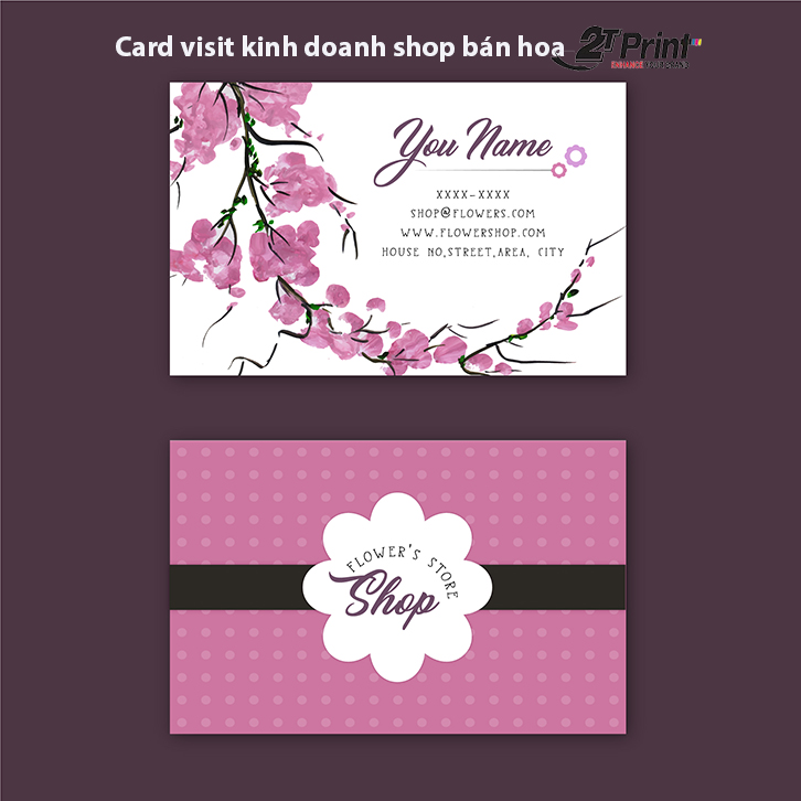 card visit kinh doanh bán hàng shop hoa