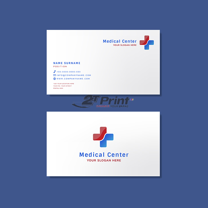 mẫu card visit ngành y dược tối giản