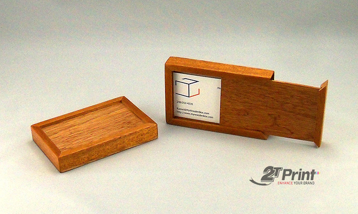 mẫu hộp card visit bằng gỗ