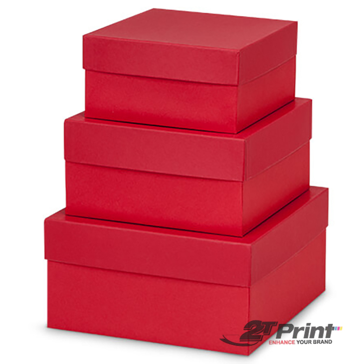 mẫu in hộp giấy màu đỏ trơn