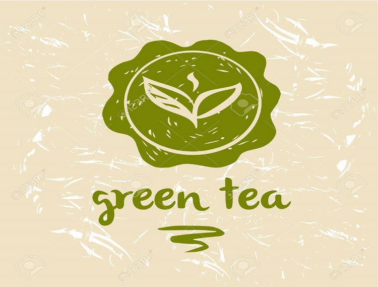 Mẫu logo trà sữa đẹp green tea