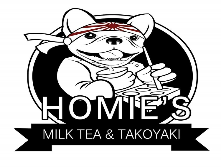 Mẫu logo trà sữa đẹp hình chú chó